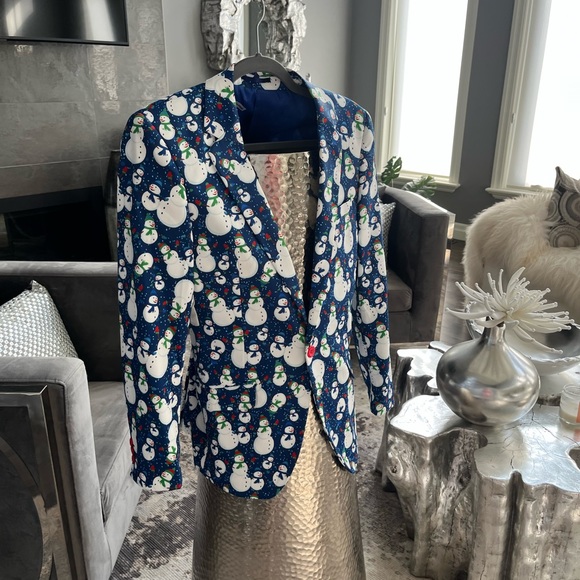 COPY - Mens ugly Christmas blazer holidays size small slim cut best fun festiv… - Picture 7 of 17